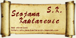 Stojana Kaplarević vizit kartica